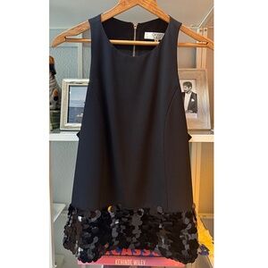 NWOT - CROSBY by Mollie Burch Black Sequin Tank Blouse